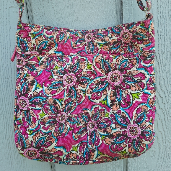 Vera Bradley Pink and Floral Medium Size Handbag - Picture 2 of 7